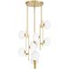 Julep LED 22.25 inch Brushed Gold Chandelier Ceiling Light