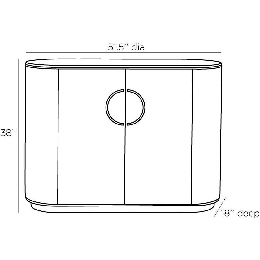 Lanette 51.5 inch Ivory Cabinet