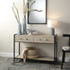 Cassius 48 inch Taupe Shagreen and Black Metal Console Table