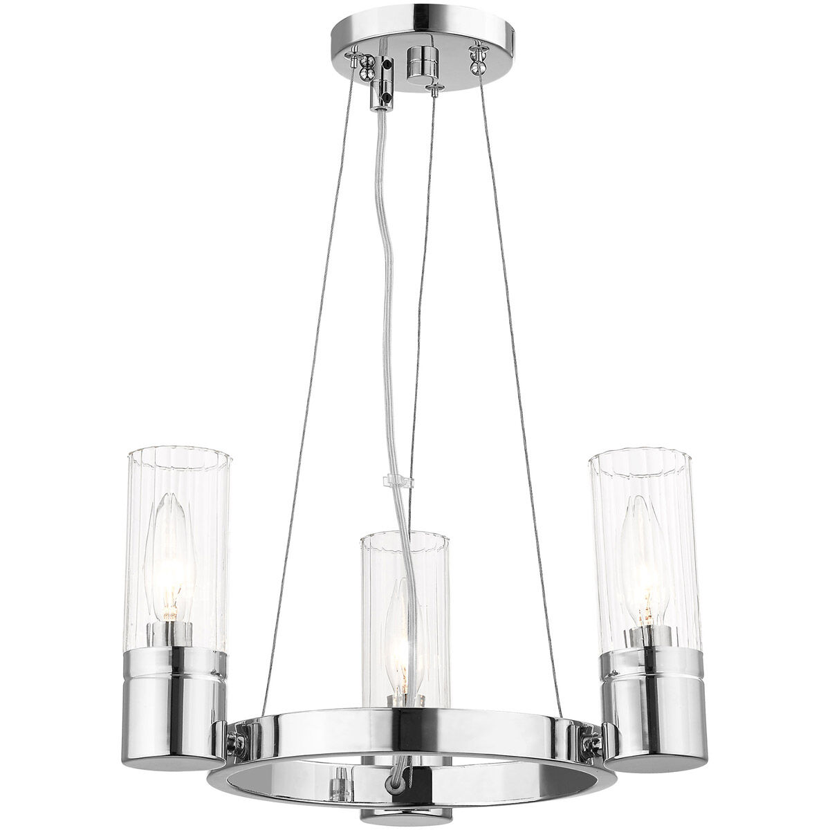 Midtown 3 Light 14.75 inch Polished Chrome Mini Chandelier Ceiling Light