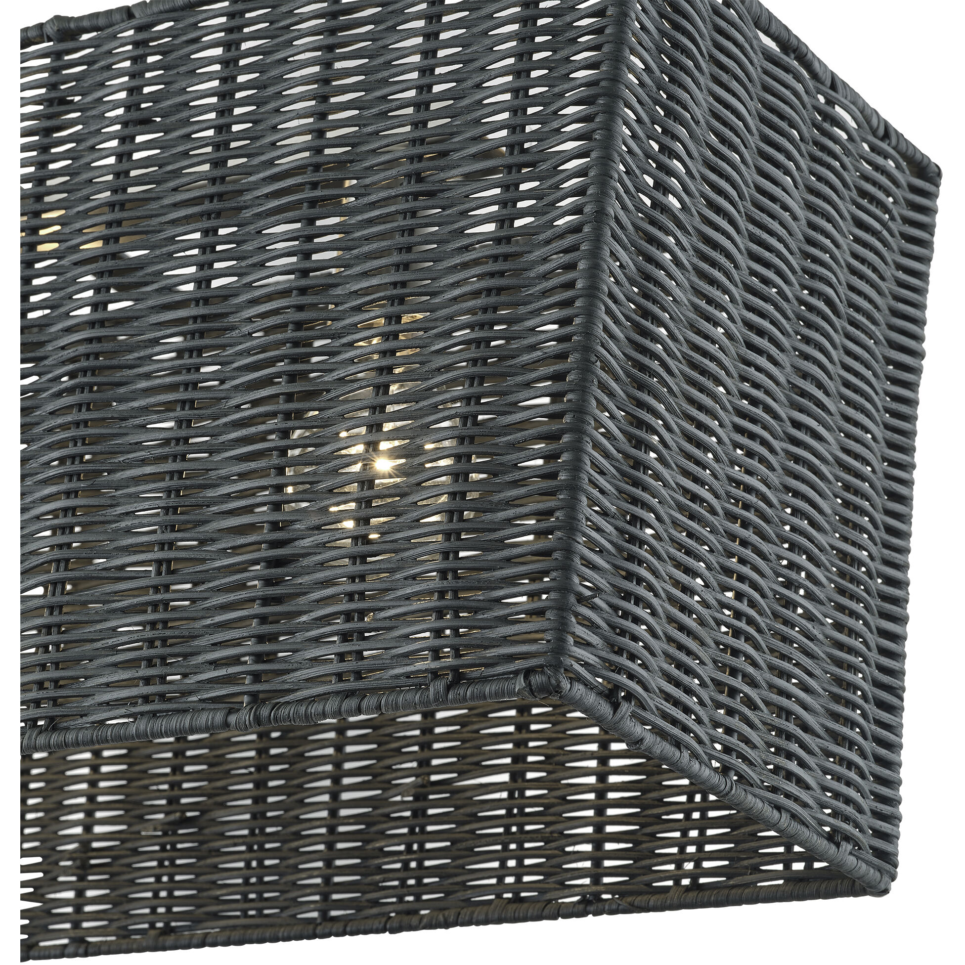 Weavington 3 Light 30 inch Black Linear Chandelier Ceiling Light, Medium