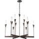 Lilium 12 Light 38.3 inch Dark Smoke Chandelier Ceiling Light