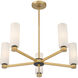 Wexmere 5 Light 26 inch Legacy Brass and Dark Matte Black Chandelier Ceiling Light