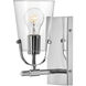 Foster 1 Light 6.5 inch Chrome Vanity Light Wall Light in Clear