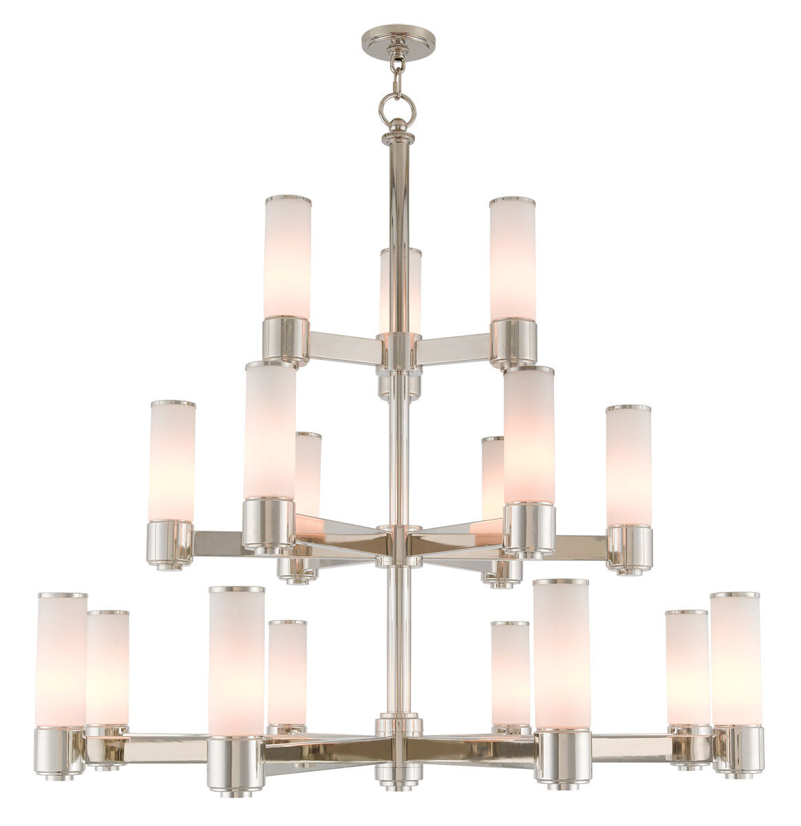 Weston 17 Light 44 inch Polished Nickel Foyer Chandelier Ceiling Light