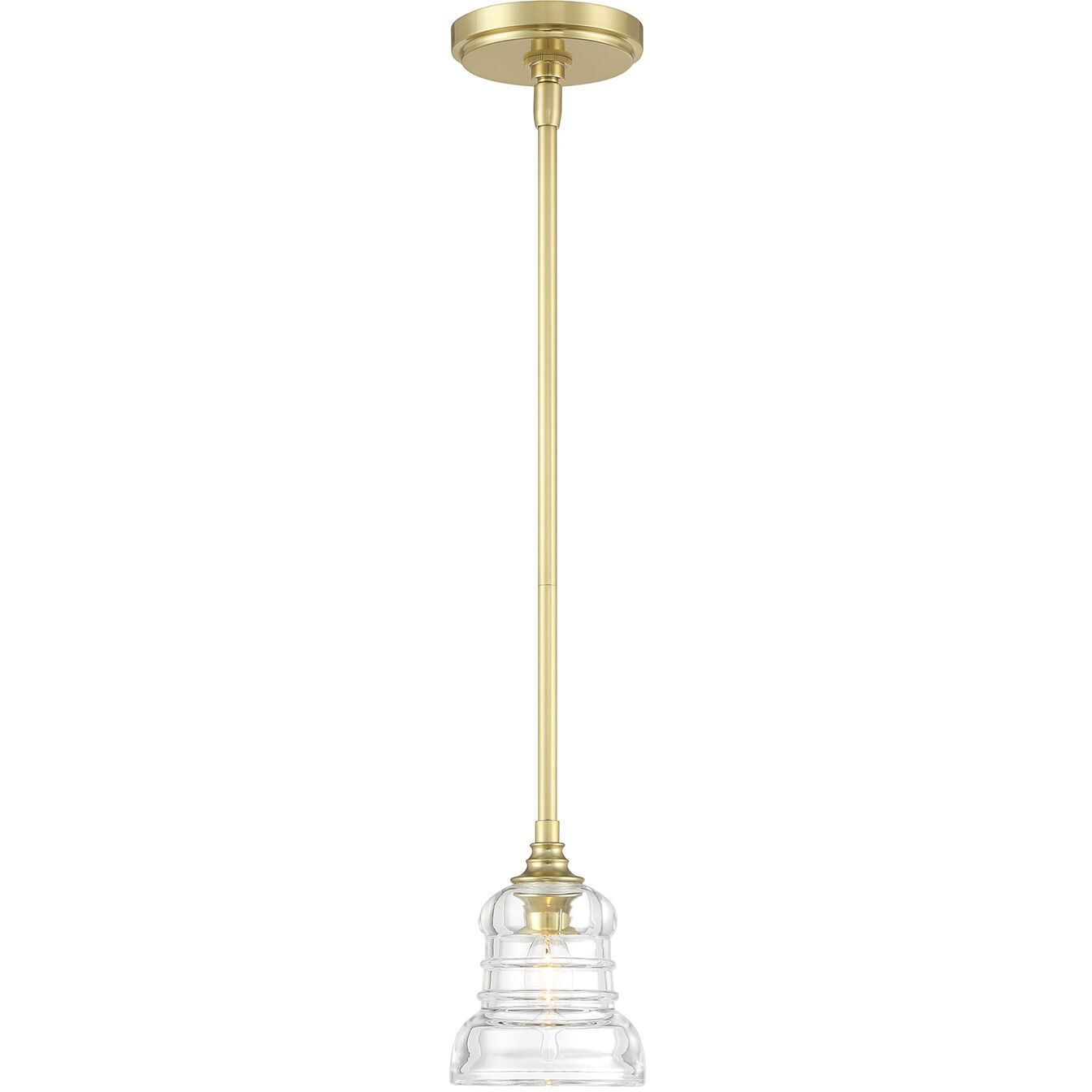 Gregory 1 Light 5 inch Aged Brass Mini Pendant Ceiling Light