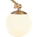 Caroline 25.5 inch 60 watt Brushed Gold Swingarm Sconce Wall Light