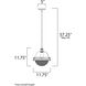 Portside 1 Light 11.75 inch Oil Rubbed Bronze and Antique Brass Outdoor Pendant