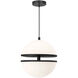 Atomic LED 12 inch Matte Black Pendant Ceiling Light