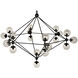 Pluto 20 Light 63 inch Matte Black Chandelier Ceiling Light, Large