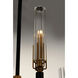 Flambeau LED 33 inch Black/Antique Brass Chandelier Ceiling Light