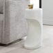 Stevie 23.5 X 14 inch White Stone Indoor Outdoor Accent Table