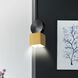Saleen LED 6 inch Brass and Black Mini Pendant Ceiling Light