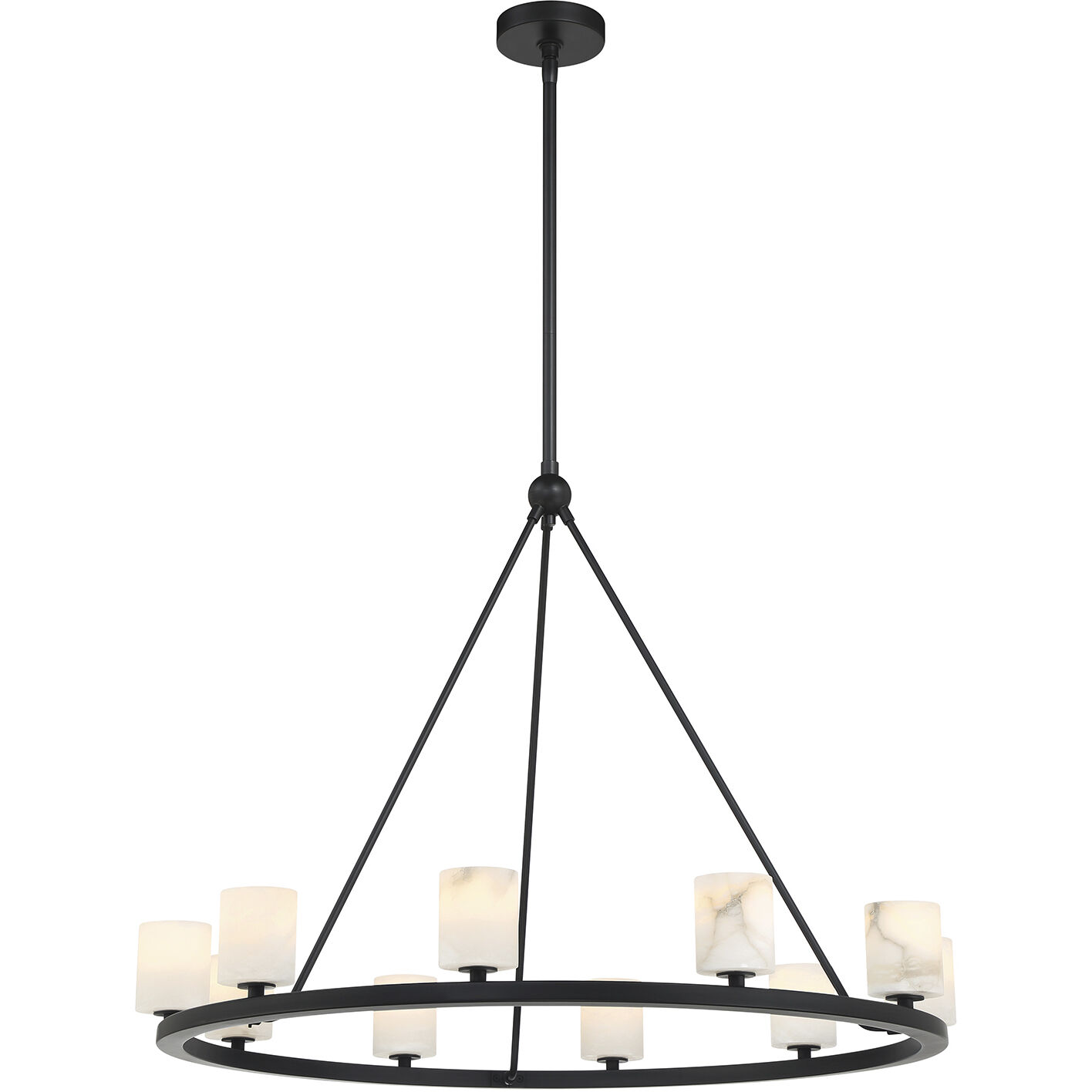 Aragon 10 Light 34.75 inch Matte Black Chandelier Ceiling Light