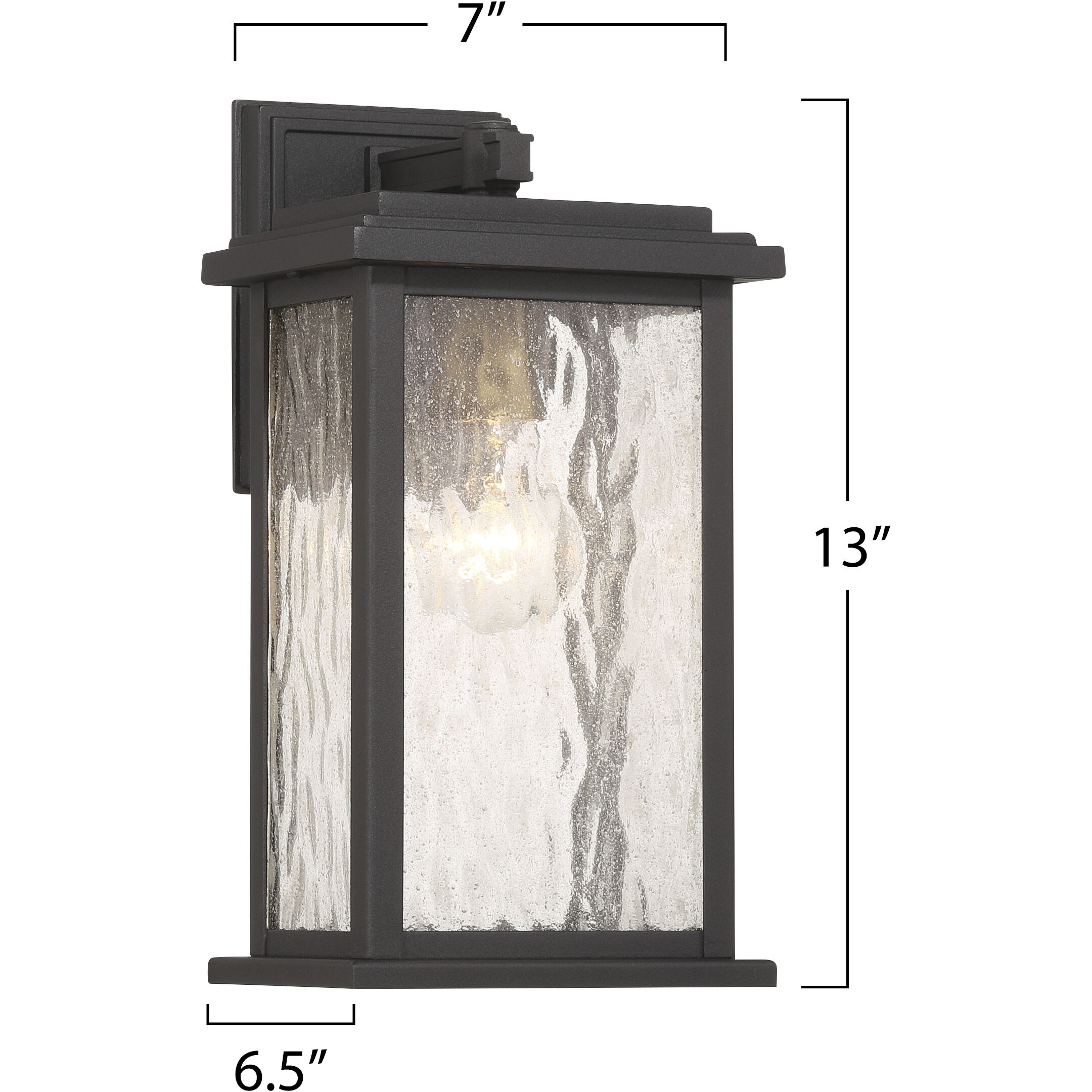 Estate 1 Light 13 inch Black and Brass Outdoor Wall Sconce