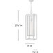 Estate Series Republic 1 Light 9 inch Textured White Outdoor Hanging Lantern, Coastal Elements