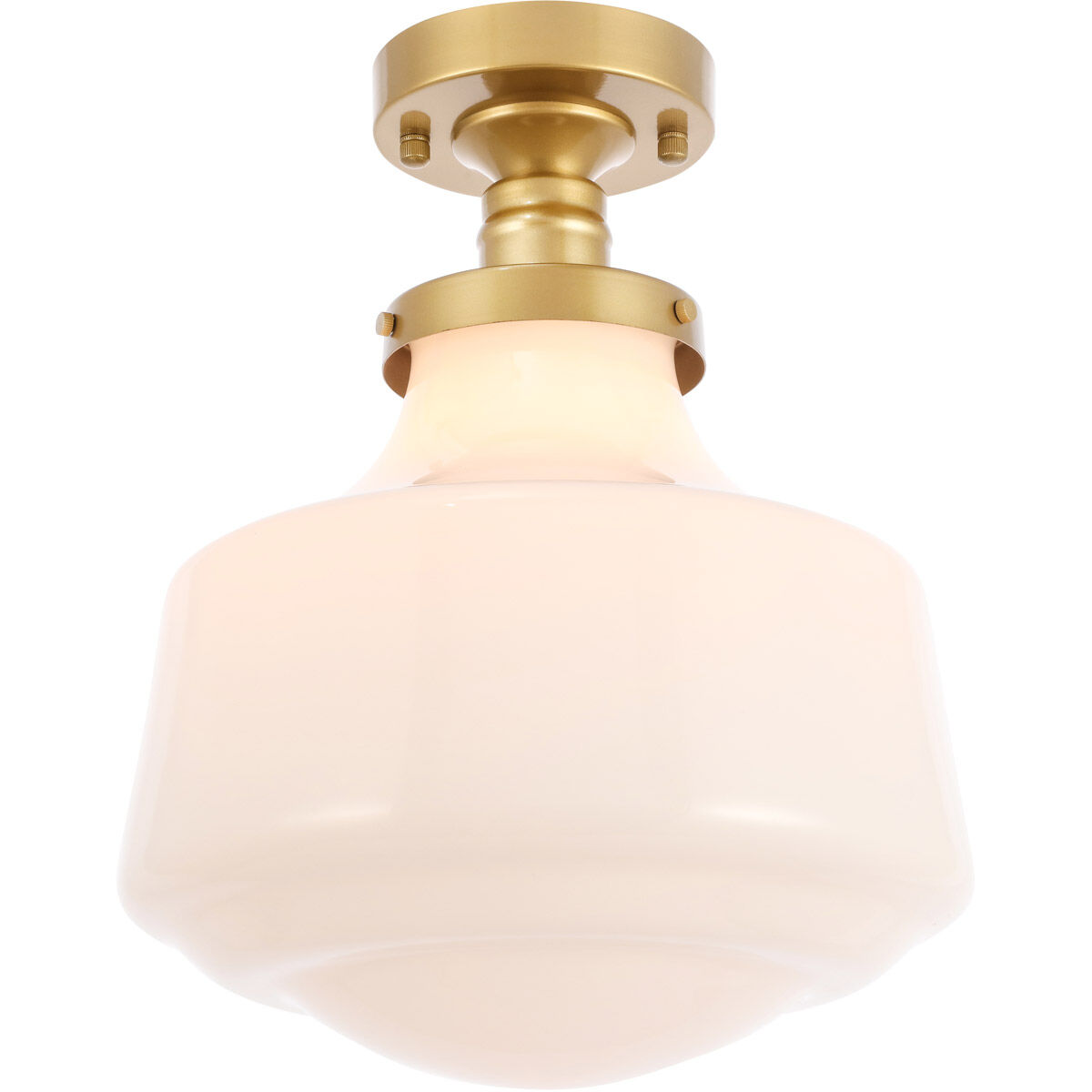 Lyle 1 Light 11 inch Brass Flush Mount Ceiling Light
