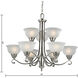 Hamilton 9 Light 36 inch Brushed Nickel Chandelier Ceiling Light