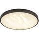 Alora Mood Evelyn 11.88 inch Matte Black and Alabaster Flush Mount Ceiling Light