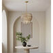 Marclaire 6 Light 19.75 inch Legacy Brass Pendant Ceiling Light in Grey Textured Handmade Glass