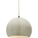 Radiance LED 7 inch Matte Black and White Crackle Pendant Ceiling Light