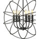 Yardley 6 Light 23 inch Black Chandelier Ceiling Light