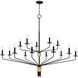 Alexander 15 Light 55 inch Matte Black Chandelier Ceiling Light