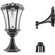 Victorian 1 Light 15 inch Black Post Light, Solar