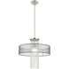 Bella Vista 1 Light 20 inch Brushed Nickel Pendant Chandelier Ceiling Light