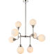Hanson 8 Light 36 inch Polish Nickel Pendant Ceiling Light