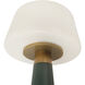 Clemence 10.5 inch 3 watt Pine Green Table Lamp Portable Light