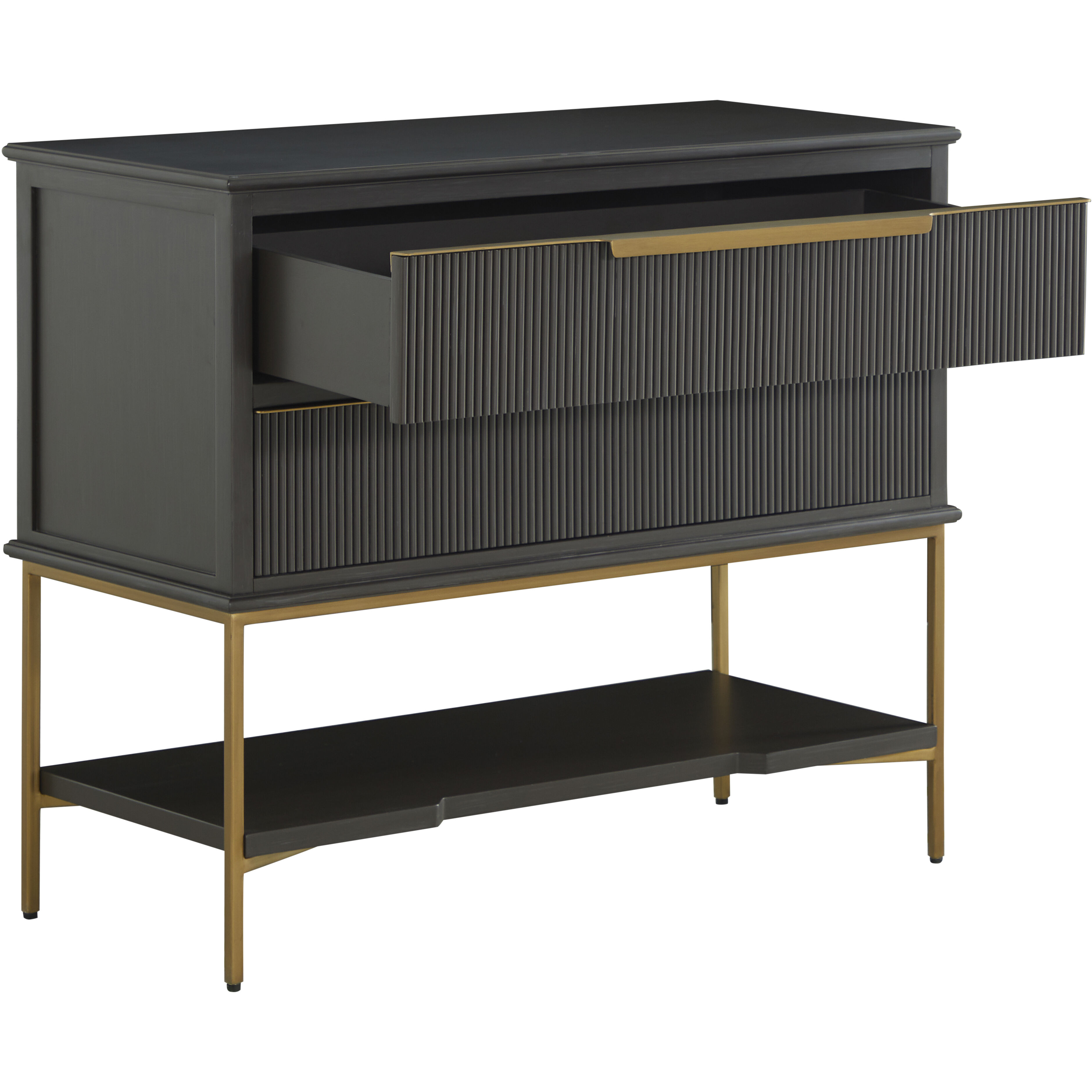 Riggs 38 X 32.75 inch Stained Gold and Sesame Black Nightstand
