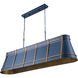 Brasserie 6 Light 62 inch French Blue and Heritage Bronze Linear Pendant Ceiling Light