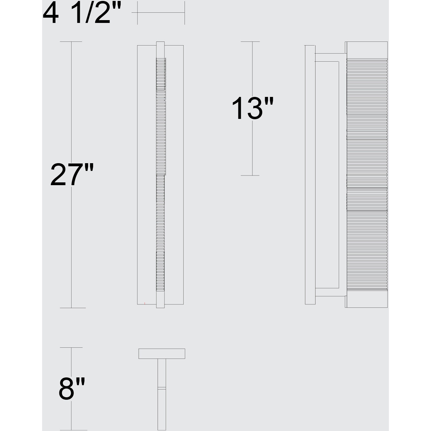 Solice LED 27 inch Sand Black Outdoor Wall Sconce