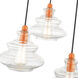 Everett 3 Light 20 inch Shiny Orange Pendant Chandelier Ceiling Light