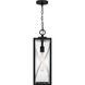 Zarah 1 Light 7 inch Matte Black Outdoor Hanging Lantern, Large