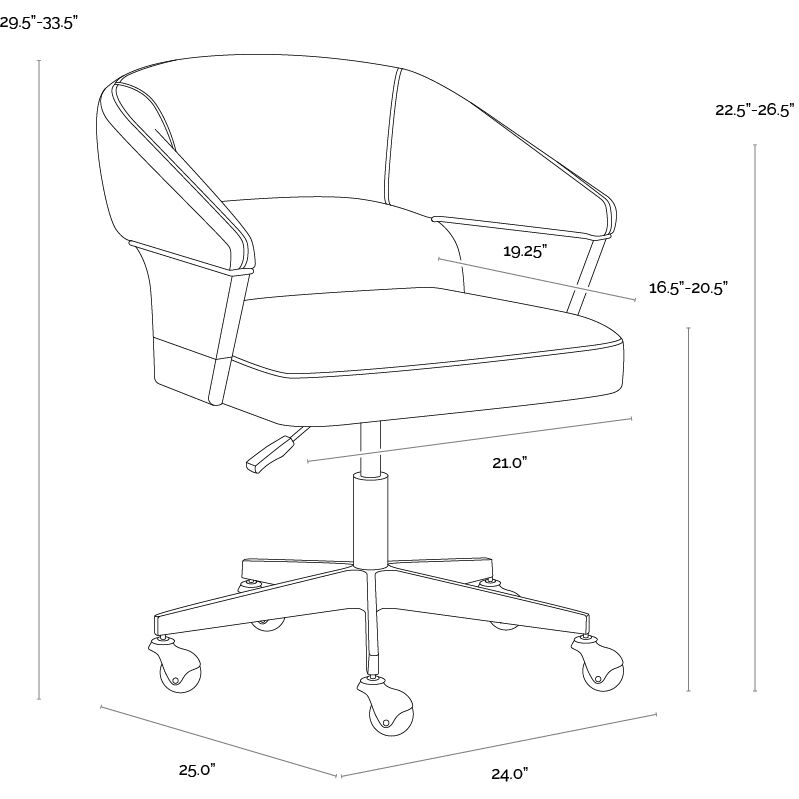 Leonce Bravo Metal Office Chair