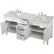 Park Avenue 72 X 22 X 35 inch White Vanity Sink Set