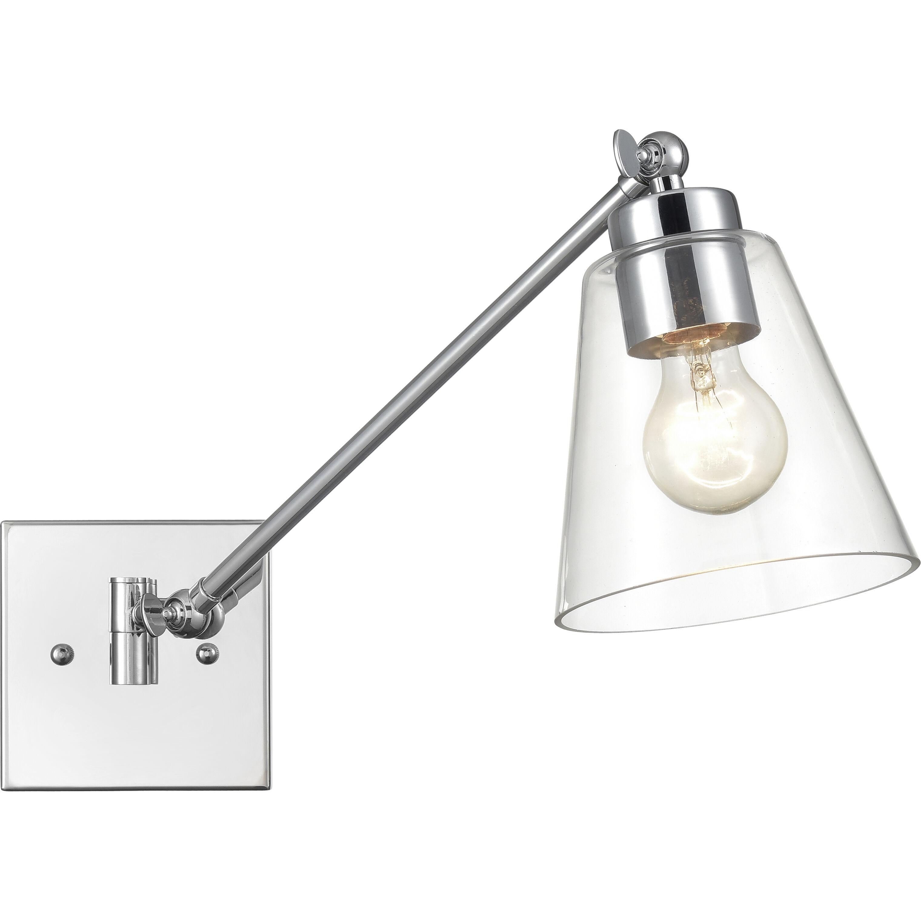 East Point 17 inch 60 watt Polished Chrome Swingarm Sconce Wall Light