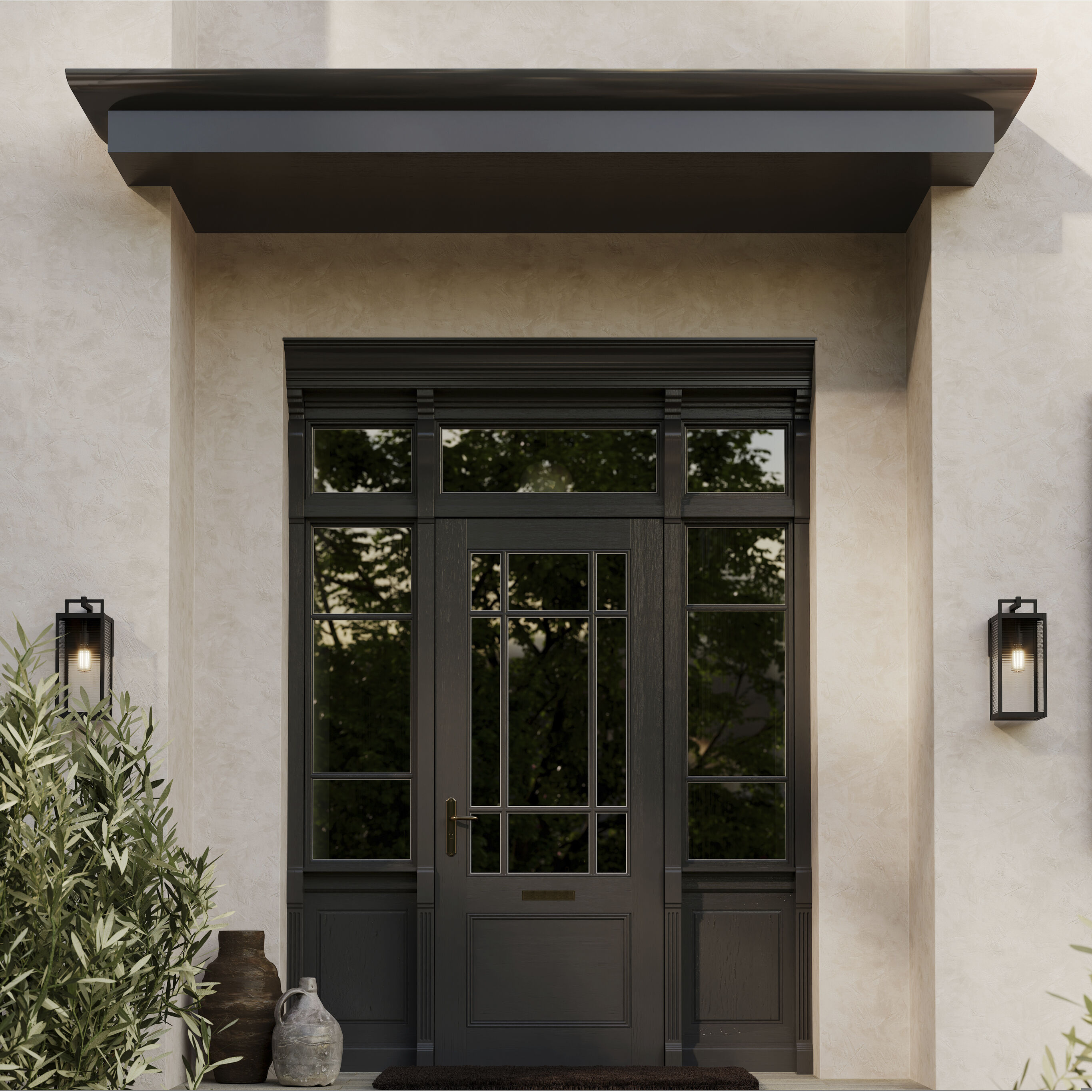 Edgewood 1 Light 19 inch Dark Matte Black Outdoor Wall Sconce