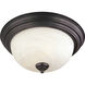 Harmony 3 Light 16 inch Painted Bronze Flush Mount Ceiling Light