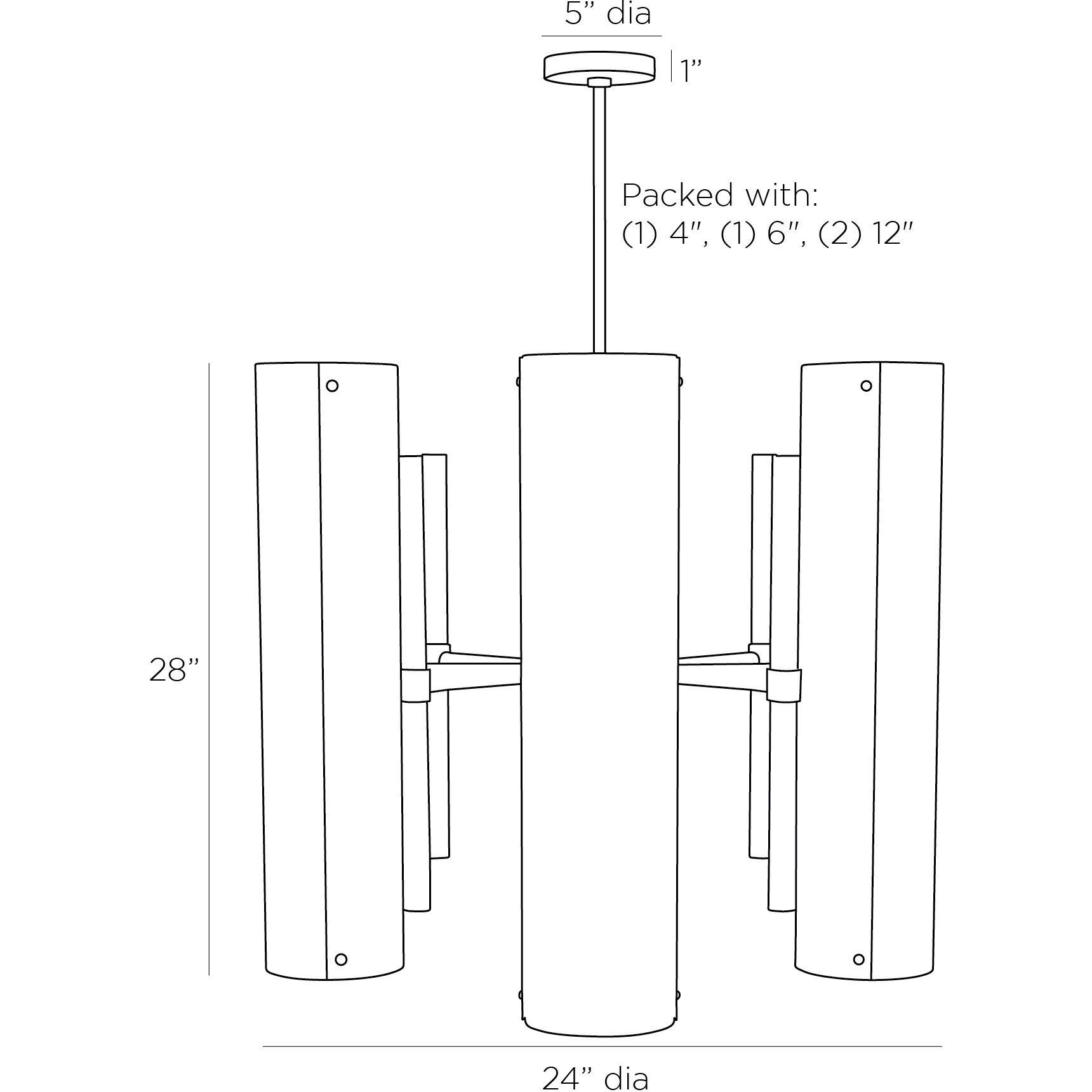 Winslow 8 Light 24 inch English Bronze Chandelier Ceiling Light