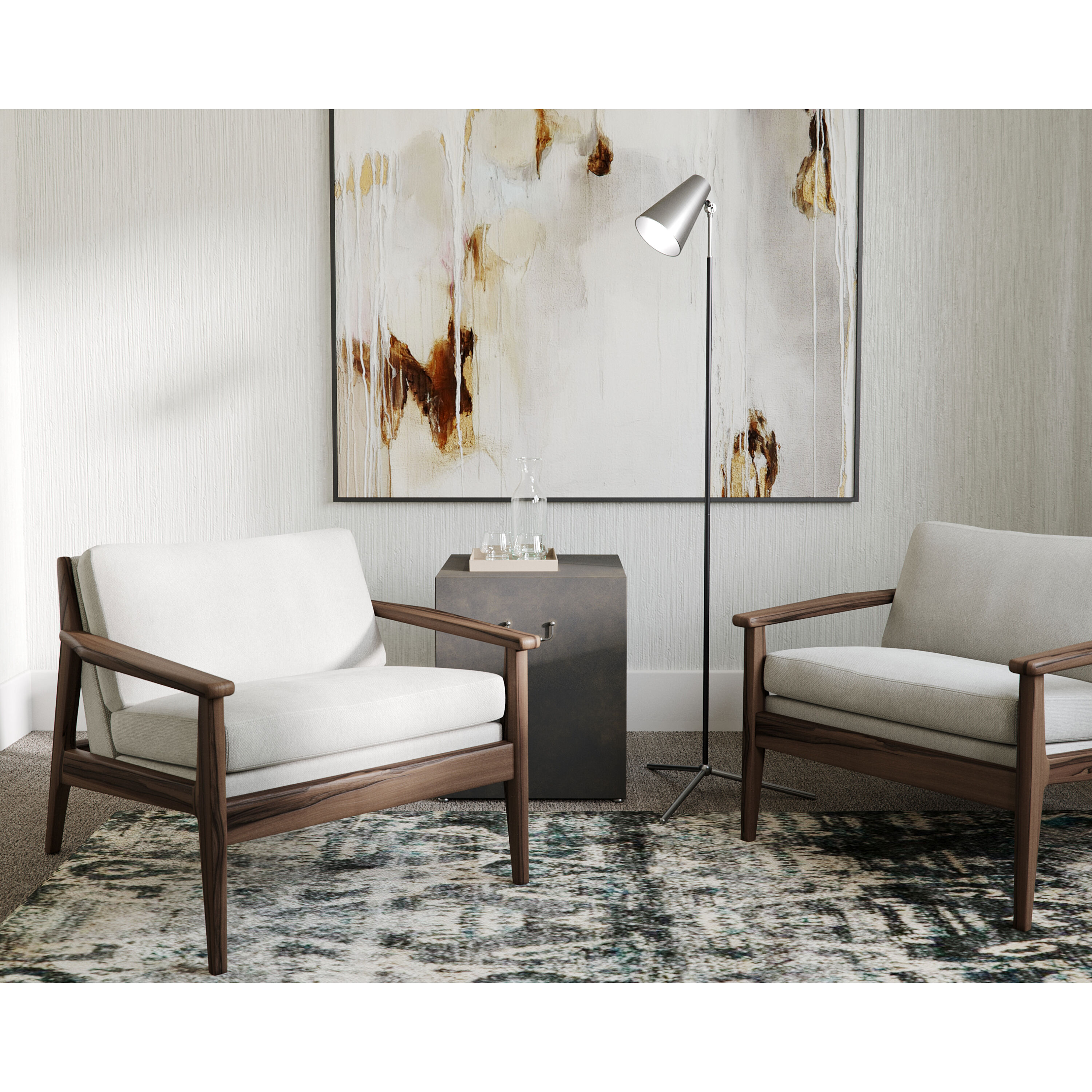 Chase 65.5 inch 60.00 watt Antique Silver Floor Lamp Portable Light