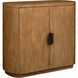 Newell Natural Mindi Wood and Dark Bronze 2 Door Cabinet