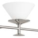 Tremolo 4 Light 42 inch Brushed Nickel and Polished Nickel Vanity Light Wall Light