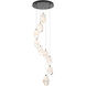 Chrysalis 9 Light 20.5 inch Ink Pendant Ceiling Light in White Crystal, Large