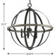 Lockhart 5 Light 25.5 inch Matte Black Foyer Pendant Ceiling Light