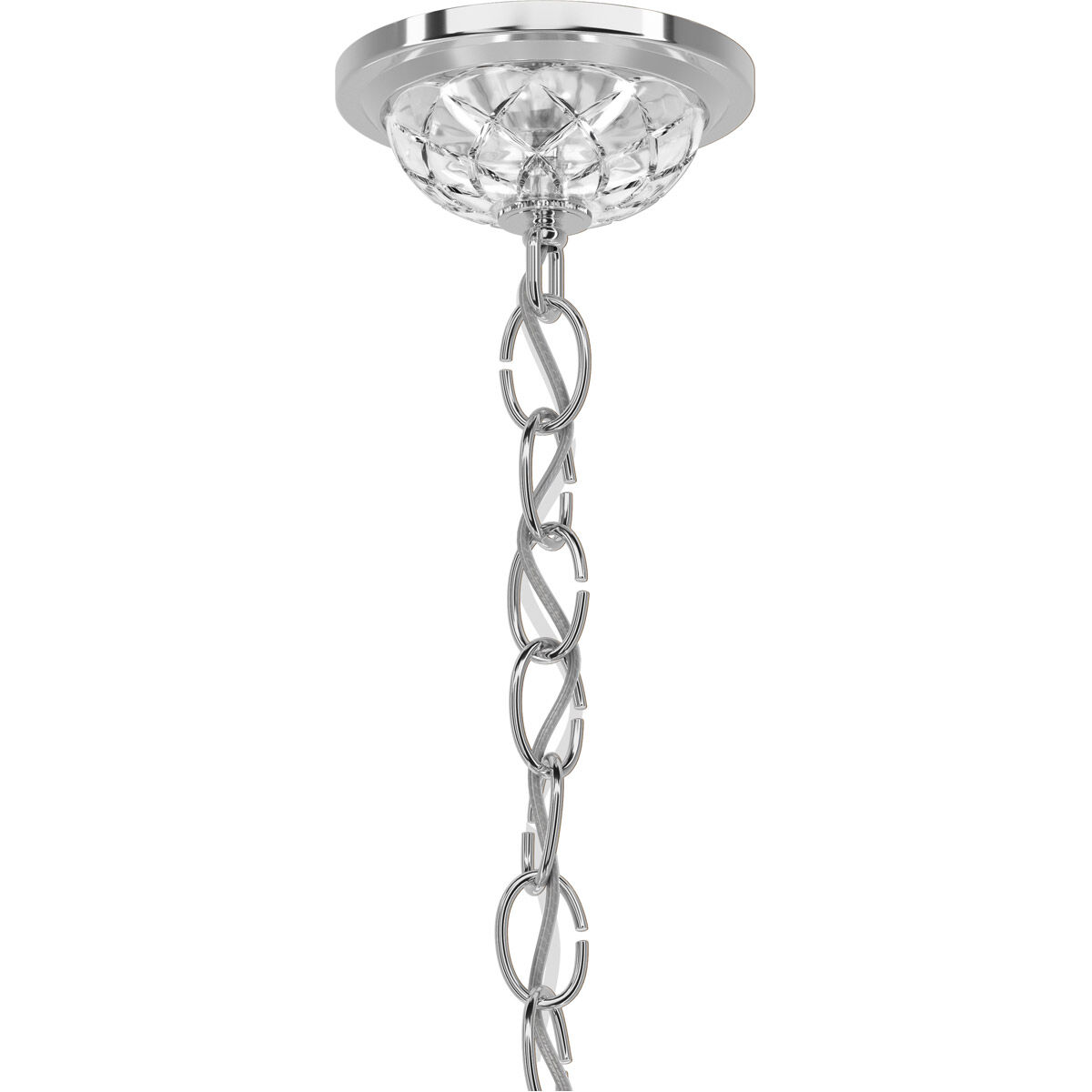 Century 6 Light 21 inch Polished Silver Chandelier Ceiling Light