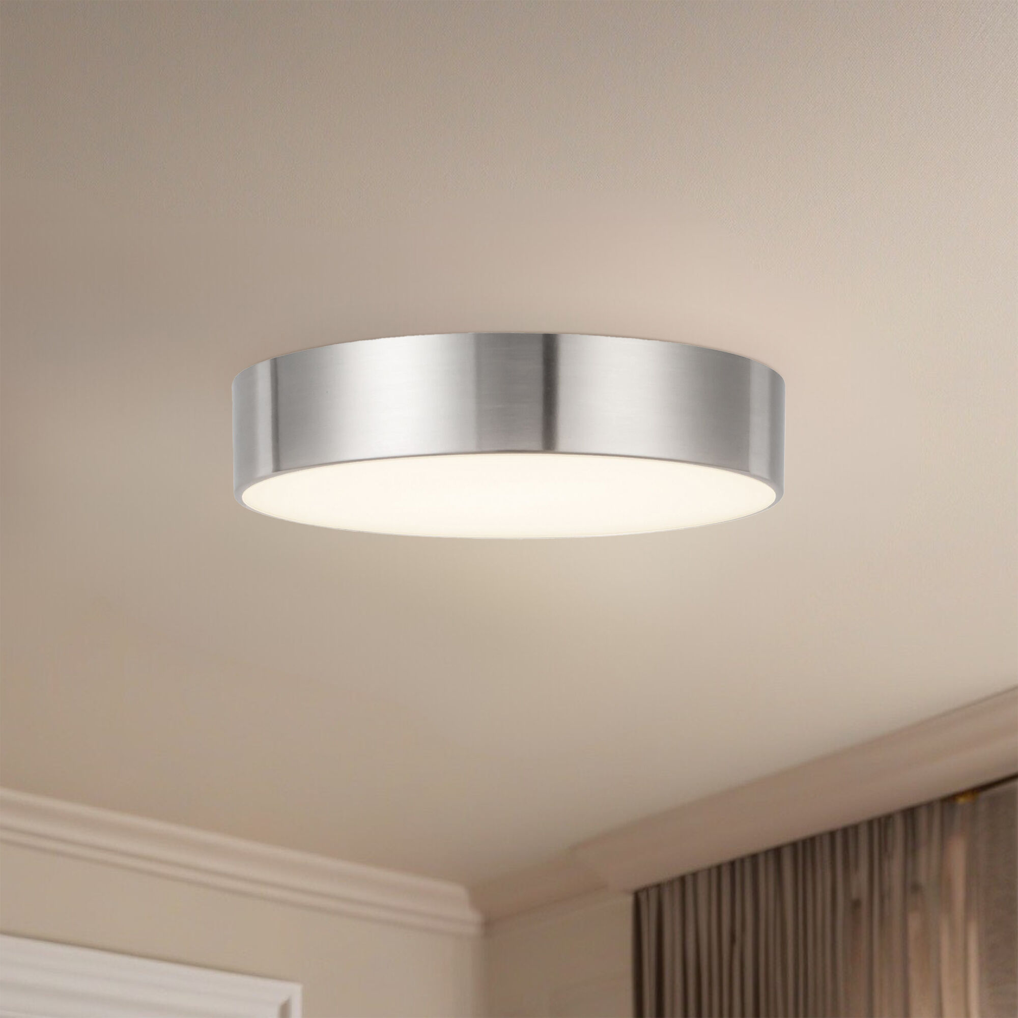 Musa 6.38 inch Brushed Nickel Flush Mount Ceiling Light