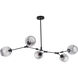 Canada 5 Light 16.5 inch Black Chandelier Ceiling Light
